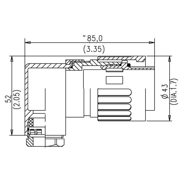 C01610F0140042 Amphenol Tuchel Industrial  Alloggiamenti per connettori circolari